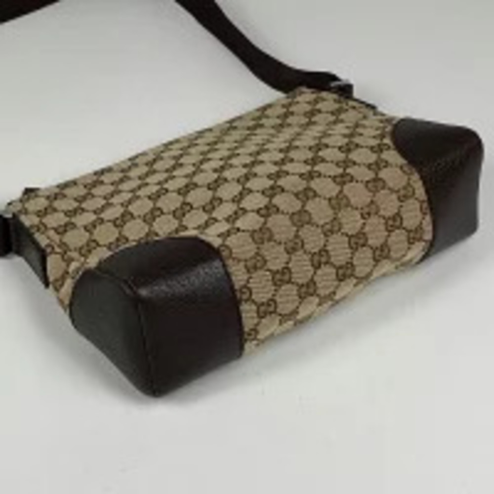 Gucci Crossbody cross Belt shoulder GG bag Body Bum brown canvas Brown